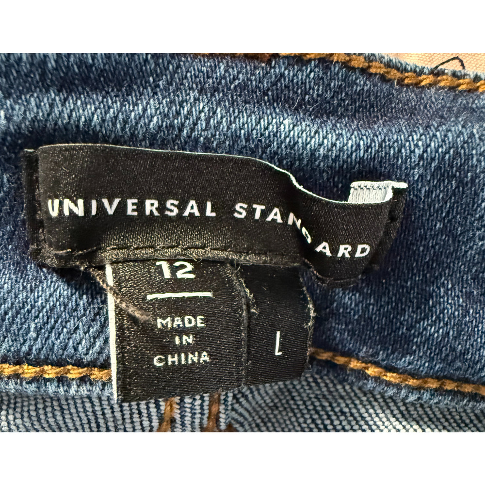 Universal Standard Jeans Womens Size 12 High Rise Straight Leg Blue Denim 31" - Picture 3 of 9